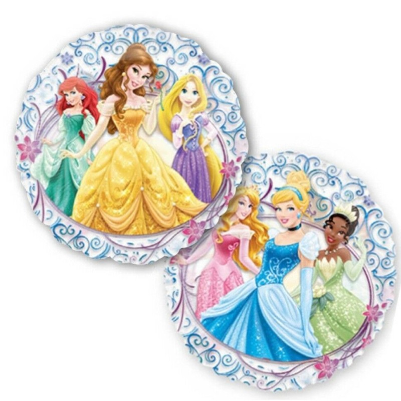 BALLON ROND TRANSPARENT IMPRIME PRINCESSES DISNEY 66 CM