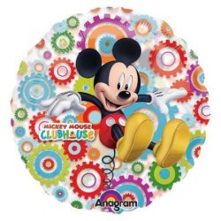 BALLON ROND METALLIQUE MICKEY MOUSSE 66 CM 