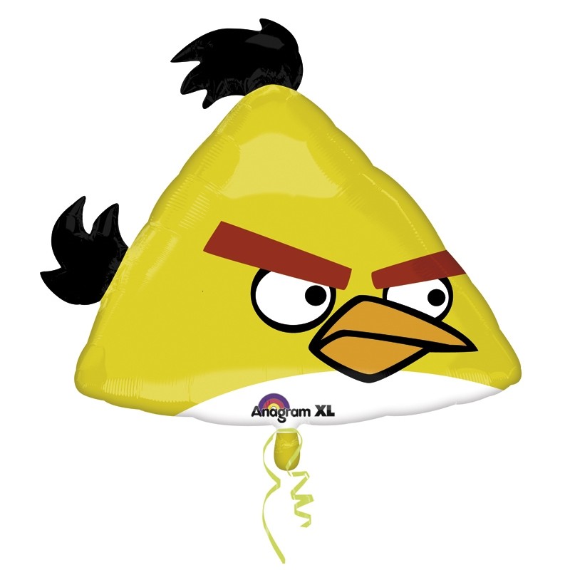 BALLON METALLIQUE ANGRY BIRDS JAUNE 58X51CM