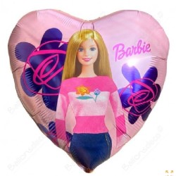 BALLON COEUR BARBIE 43 CM