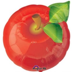 BALLON METALLIQUE POMME ROUGE 45 CM