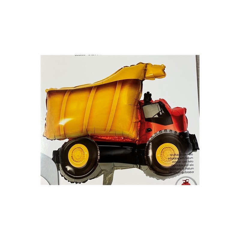 BALLON METALLIQUE CAMION BENNE 87 X 61 CM