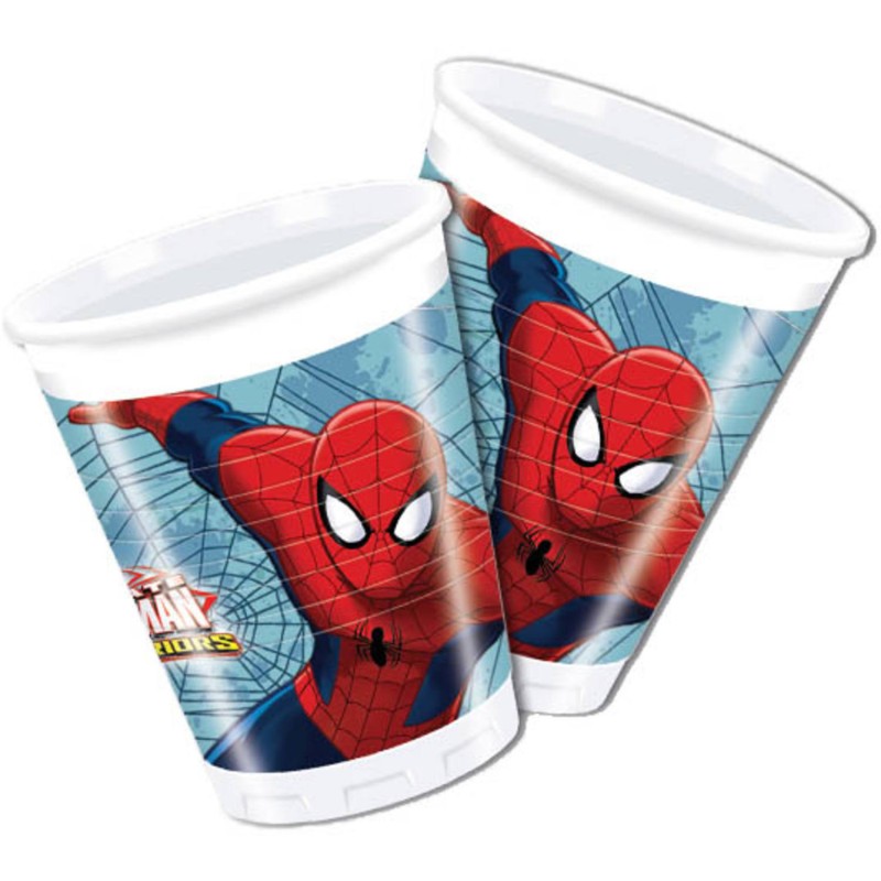 8 GOBELETS SPIDERMAN