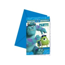 6 INVITATIONS MONSTER UNIVERSITY