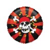 BALLON ROND PIRATE TETE DE MORT JOLLY ROGER 45 CM