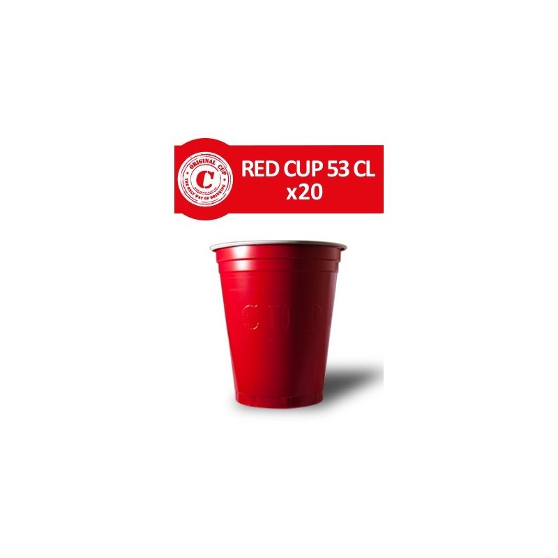 20 GOBELETS ORIGINAL RED CUP  53 CL  ROUGE