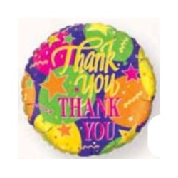 BALLON METALLIQUE ROND THANK YOU 46 CM