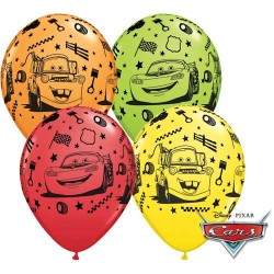 25 BALLONS LATEX QUALATEX CARS TAILLE 11"