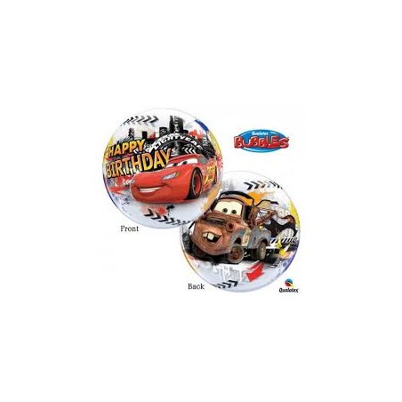 BALLON BUBBLES CARS HAPPY BIRTHDAY 56 CM 