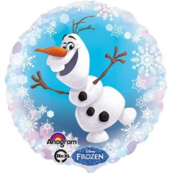 BALLON METALLIQUE ROND OLAF REINE DES NEIGES 43 CM