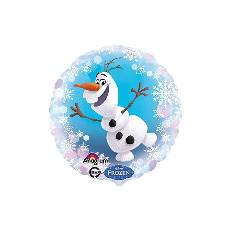 BALLON METALLIQUE ROND OLAF REINE DES NEIGES 43 CM