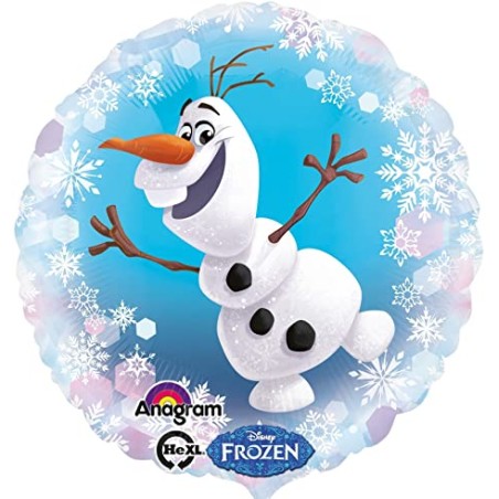 BALLON METALLIQUE ROND OLAF REINE DES NEIGES 43 CM