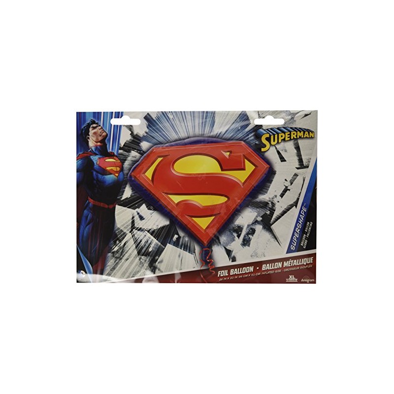 BALLON METALLIQUE LOGO SUPERMAN 66 X 50 CM