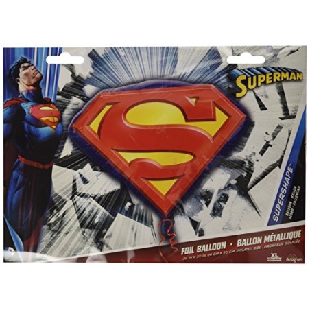 BALLON METALLIQUE LOGO SUPERMAN 66 X 50 CM