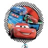 BALLON ROND METALLIQUE CARS FLASH MC QUEEN 2 3 PERSONNAGES 43CM