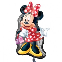 BALLON METALLIQUE MINNIE ROBE ROUGE 48 X 81 CM