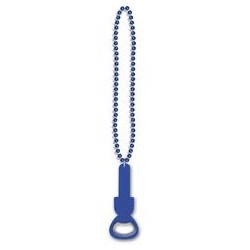 COLLIER PERLE OUVRE BOUTEILLE BLEU