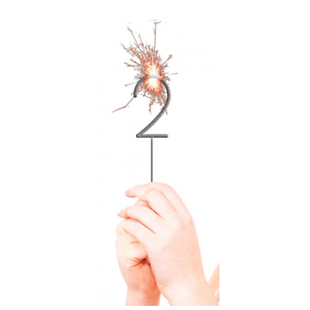 CIERGE MAGIQUE CHIFFRE 2