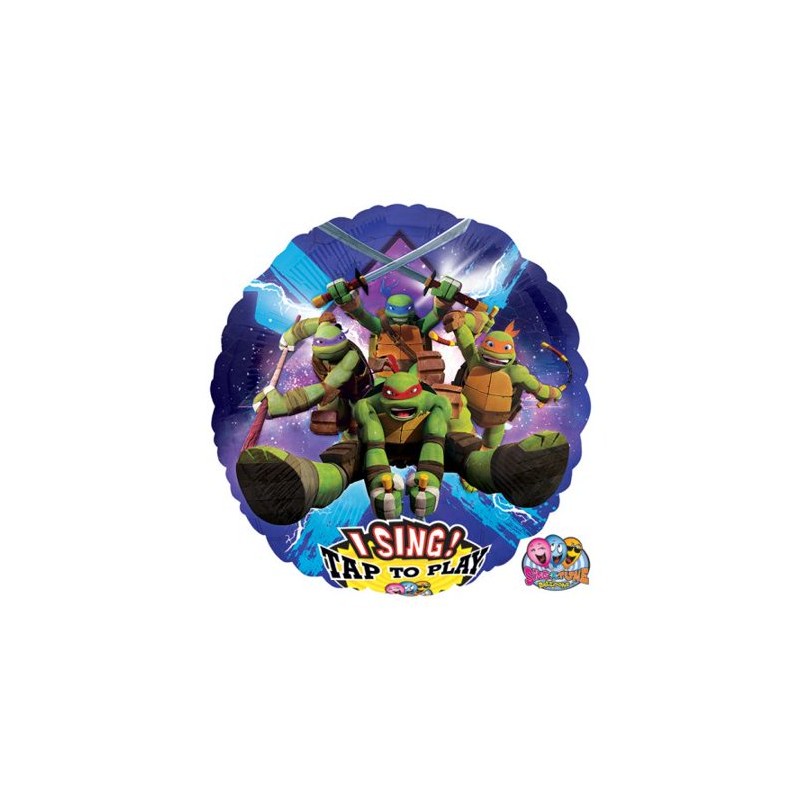 BALLON METALIQUE MUSICAL TORTUE NINJA 71 CM