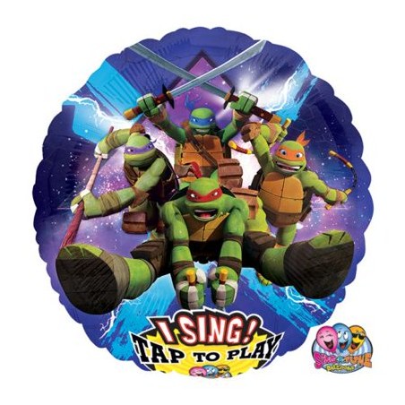 BALLON METALIQUE MUSICAL TORTUE NINJA 71 CM