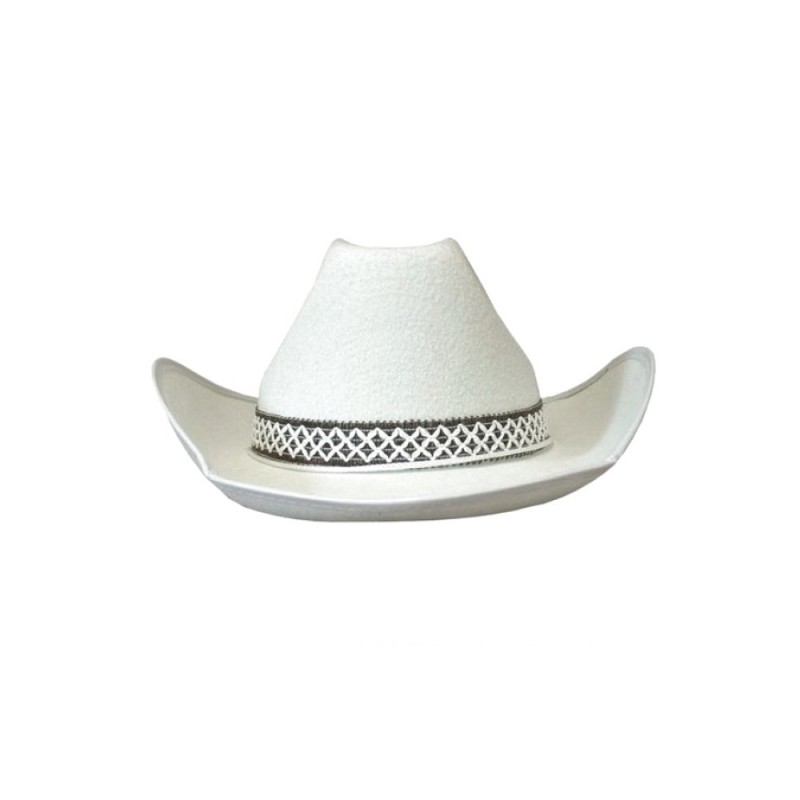 CHAPEAU FEUTRE COW BOY ADULTE BLANC