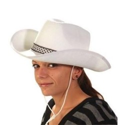 CHAPEAU FEUTRE COW BOY ADULTE BLANC