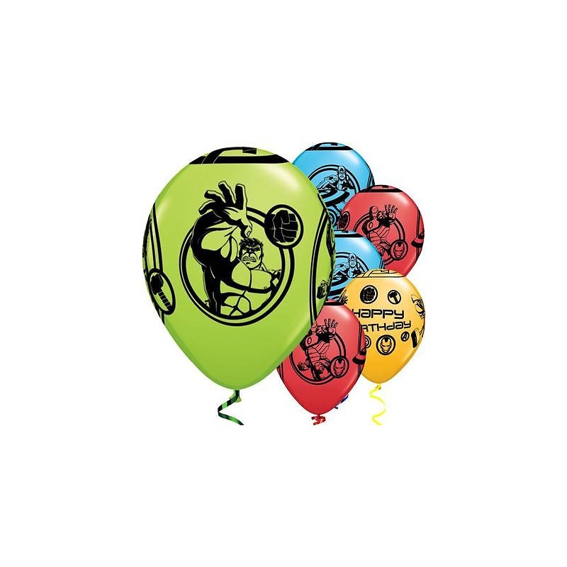 BALLONS QUALATEX 25 PCES MARVEL'S AVENGERS BDAY