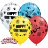 25 BALLONS LATEX QUALATEX  MARVEL'S SPIDERMAN BDAY 11 "