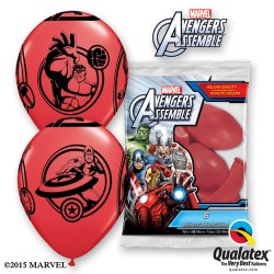 6 BALLONS 11" LATEX AVENGERS 