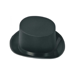 CHAPEAU HDF SATIN NOIR 59 CM REGLABLE