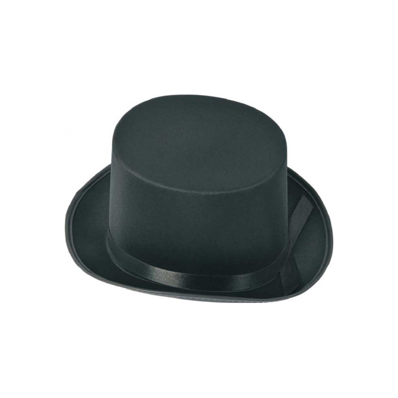 CHAPEAU HDF SATIN NOIR 59 CM REGLABLE