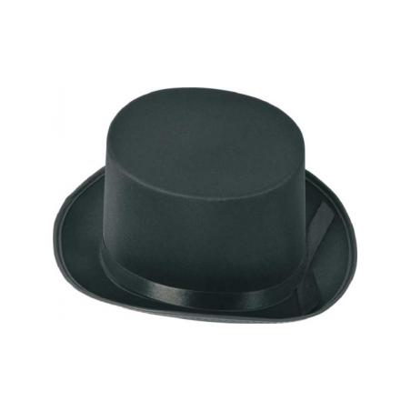 CHAPEAU HDF SATIN NOIR 59 CM REGLABLE