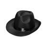 CHAPEAU BORSALINO SATIN NOIR TAILLE REGLABLE