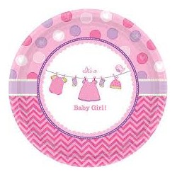 8 ASSIETTES BABY GIRL  26,7 CM