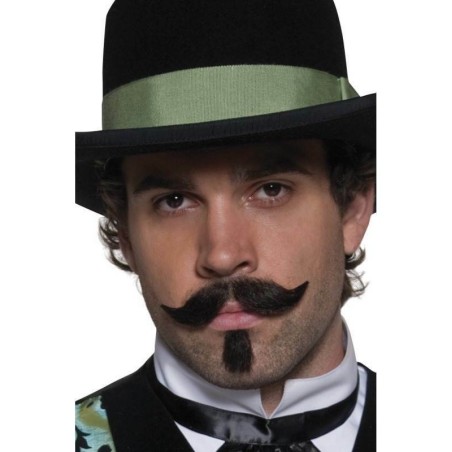 MOUSTACHE ET BARBICHETTE DANDY BRUNE