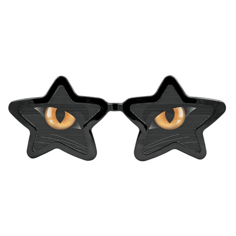 LUNETTES XXL ETOILES IMPRIMEES YEUX DE CHAT LUNETTES XXL ETOILES IMPRIMEES YEUX DE CHAT
