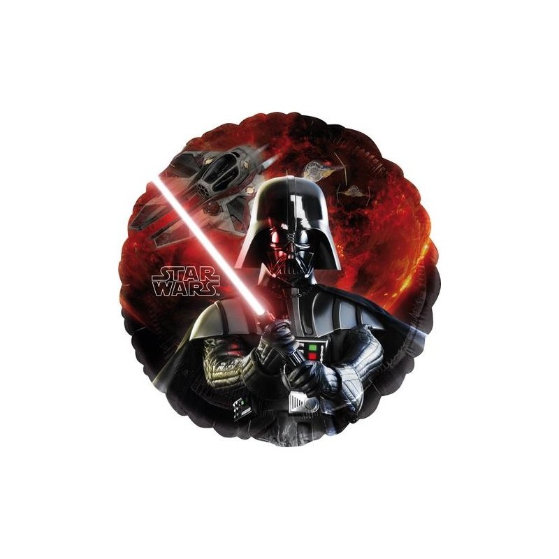 BALLON METALLIQUE ROND 45CM STAR WARS DARK VADOR