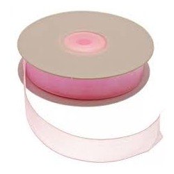 RUBAN ORGANDI 15 MM 25 M ROSE PASTEL