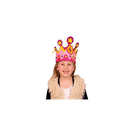 COURONNE TISSUS ANNIVERSAIRE 1 A 5 ANS FILLE