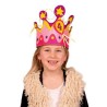 COURONNE TISSUS ANNIVERSAIRE 1 A 5 ANS FILLE