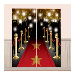 DECORATION MURALE GEANTE HOLLYWOOD 2X 82,5CMX 1,65M