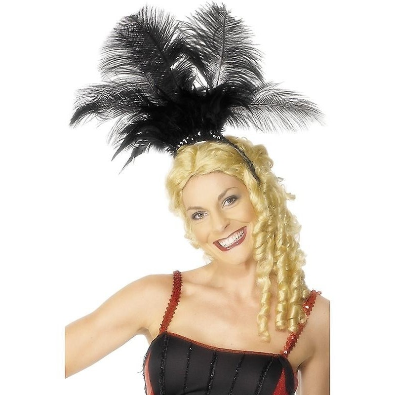 SERRE TETE CANCAN EN PLUMES NOIRES SERRE TETE CANCAN EN PLUMES NOIRES