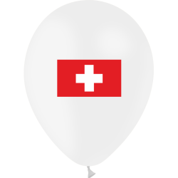 PAQUET 10 BALLONS SUISSE LATEX 30 CM 