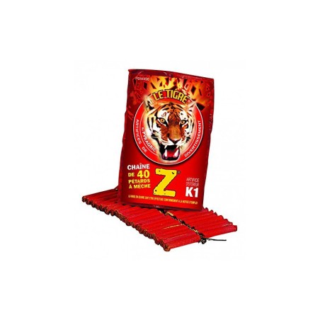 PETARDS CHAINE 40 COUPS TIGRE Z