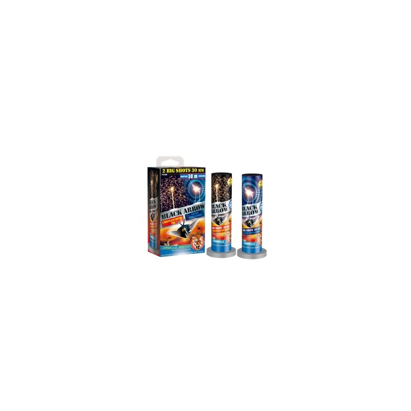 FEU D'ARTIFICE BLACK ARROW 2 BIG SHOTS 30MM