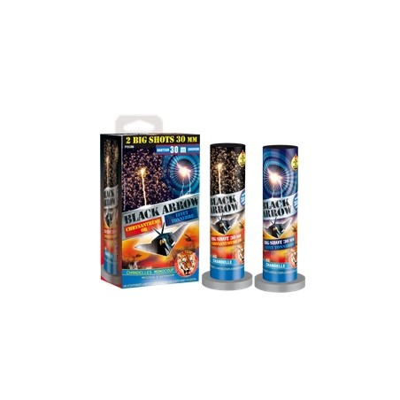 FEU D'ARTIFICE BLACK ARROW 2 BIG SHOTS 30MM