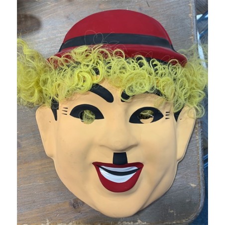 MASQUE DE CHARLOT EN PLASTIQUE AVEC CHEVEUX