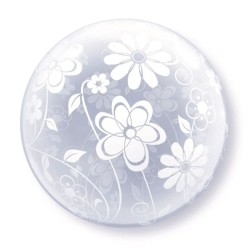 BUBBLES DECORATION MOTIFS FLEURS 51CM