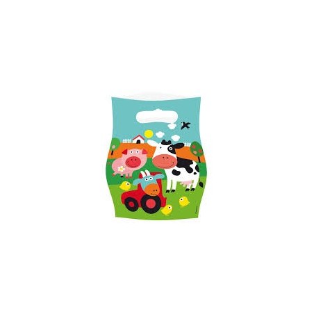 SACHETS POUR FETE ANIMAUX DE LA FERME PAR 8