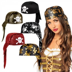 BANDANA SUR BONNET ROND COULEURS ASSORTIS